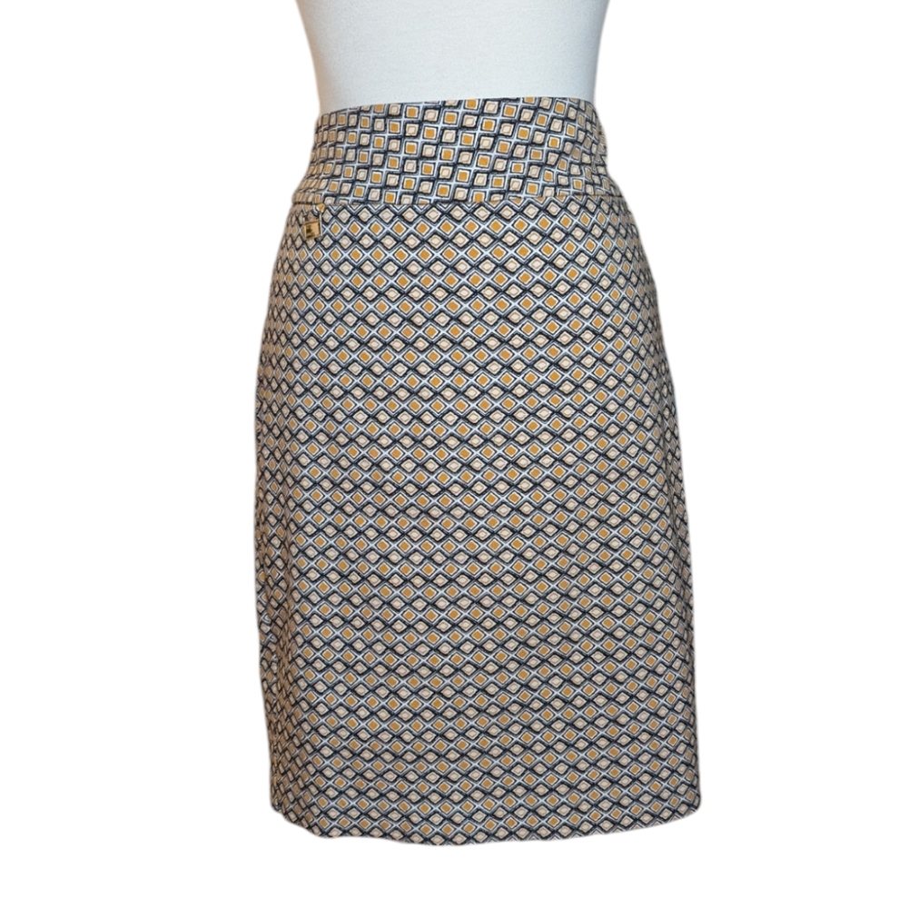 Alex & Olivia patterned pencil office skirt size medium